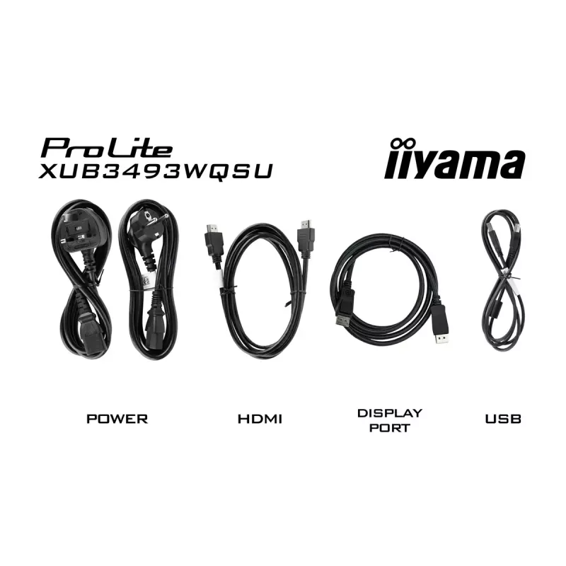 Computer Monitor IIYAMA ProLite XUB3493WQSU-B6 34 Zoll 3440×1440 UltraWide QHD IPS LED, 1 ms, USB 3.2 Hub, Lautsprecher, VESA, höhenverstellbar