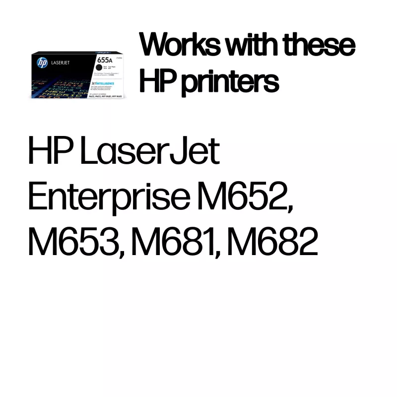 HP 655A Schwarz Original LaserJet Tonerkartusche, 12500 Seiten, Schwarz, 1 Stk.