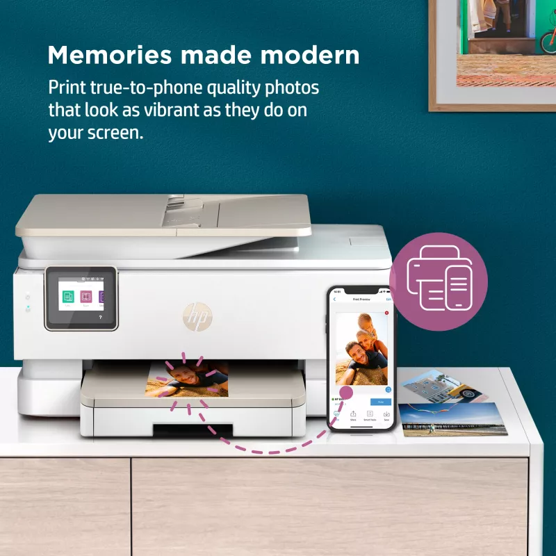 HP ENVY Inspire 7920e kabelloser All-in-One-Farbdrucker, Instant Ink; Kopierer, Scanner