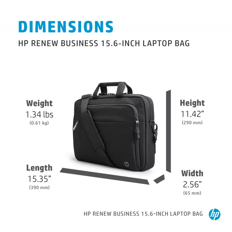 HP Renew Business 15,6-Zoll-Laptoptasche, Messenger-Tasche, 39,6 cm (15,6 Zoll), 610 g