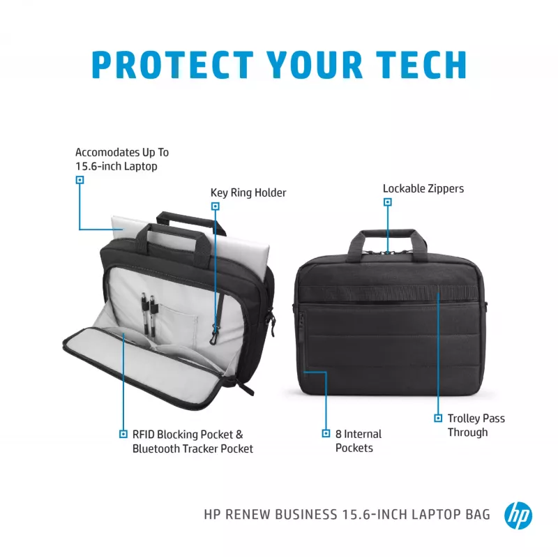 HP Renew Business 15,6-Zoll-Laptoptasche, Messenger-Tasche, 39,6 cm (15,6 Zoll), 610 g