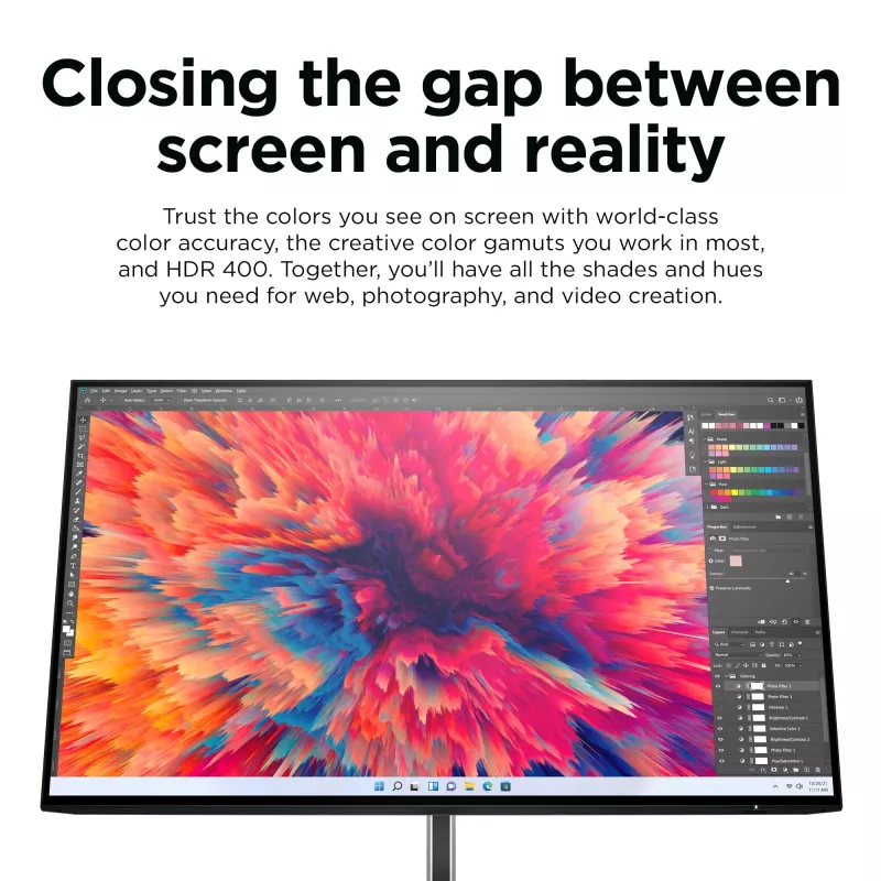 HP Z24q G3 QHD Display, 60,5 cm (23,8 Zoll), 2560 x 1440 Pixel, Quad HD, LCD, 5 ms, Silber