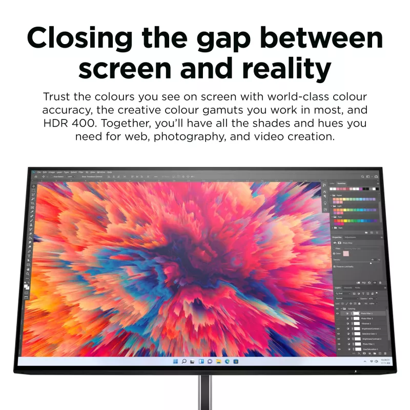 HP Z24q G3 QHD Display, 60,5 cm (23,8 Zoll), 2560 x 1440 Pixel, Quad HD, LCD, 5 ms, Silber