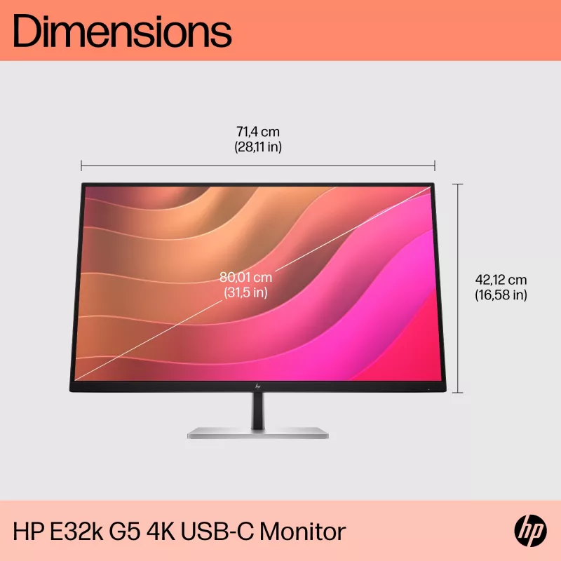 Monitor HP E32k G5 31,5 Zoll 4K Ultra HD LCD 3840 x 2160