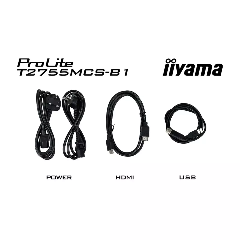 iiyama ProLite T2755MSC-B1 Computer Monitor 68,6 cm (27 Zoll) 1920 x 1080 Pixel Full HD LED Touchscreen Tisch Schwarz