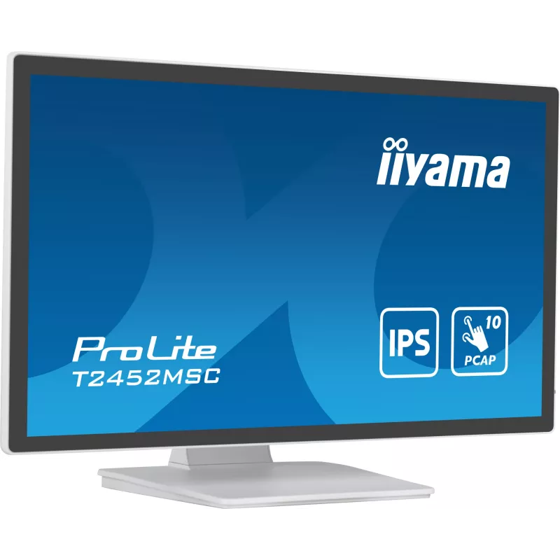 iiyama ProLite T2452MSC-W1 Computer-Monitor 61 cm (24 Zoll) 1920 x 1080 Pixel Full HD LCD Touchscreen Multi-User Weiß