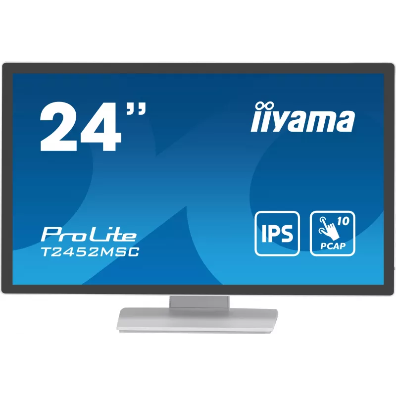 iiyama ProLite T2452MSC-W1 Computer-Monitor 61 cm (24 Zoll) 1920 x 1080 Pixel Full HD LCD Touchscreen Multi-User Weiß