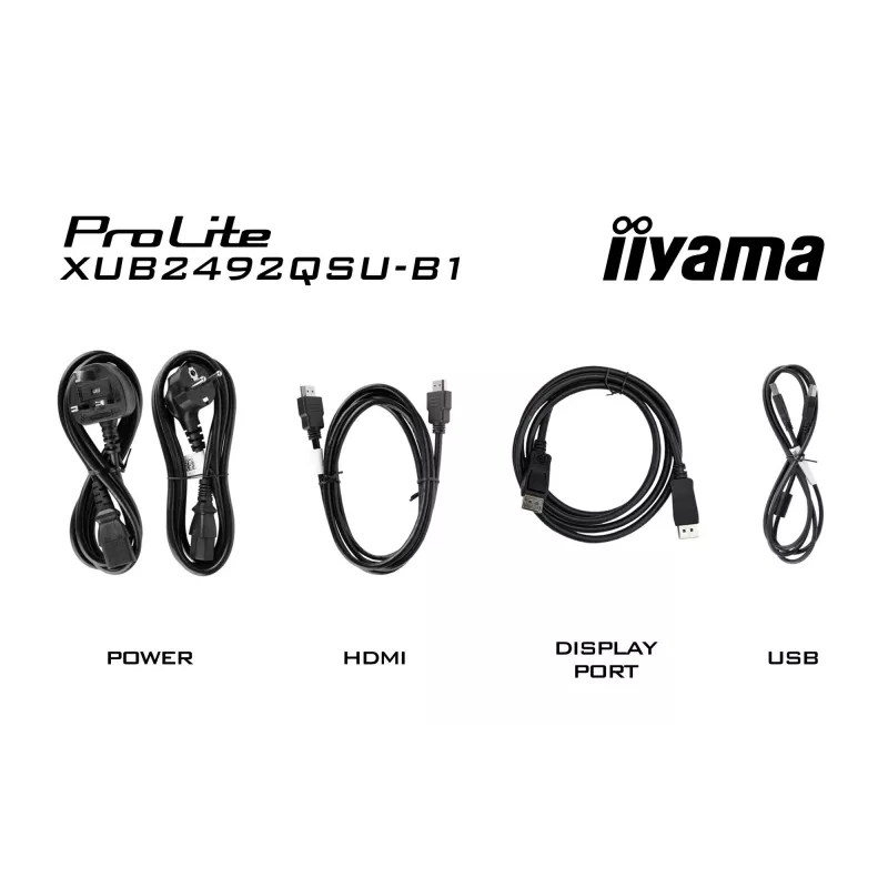 iiyama ProLite XUB2492QSU-B1 Computer Monitor 60,5 cm (23,8 Zoll) 2560 x 1440 Pixel Quad HD LED Schwarz