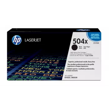 HP 504X High Yield Schwarz Original LaserJet Tonerkartusche, 10500 Seiten, Schwarz, 1 Stk.