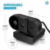 HP 325 FHD Webcam, Business, Windows 10, Windows 11, MacOS, 72 mm, 53,6 mm, 53,2 mm