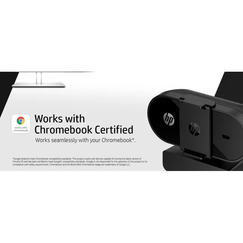 HP 325 FHD Webcam, Business, Windows 10, Windows 11, MacOS, 72 mm, 53,6 mm, 53,2 mm