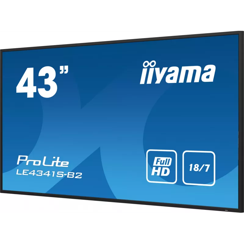 iiyama PROLITE LE4341S-B2 Digital-Signage-Flachbildschirm 108 cm (42,5 Zoll) LCD 350 cd/m² Full HD Schwarz 18/7