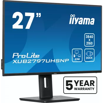 iiyama ProLite XUB2797UHSNP-B1 Computer Monitor 68,6 cm (27 Zoll) 3840 x 2160 Pixel 4K Ultra HD LED Schwarz