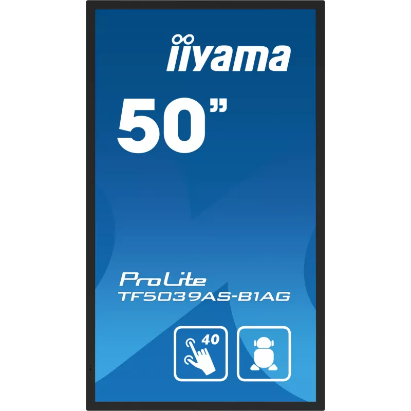 iiyama TF5039AS-B1AG Computermonitor 125,7 cm (49,5 Zoll) 3840 x 2160 Pixel 4K Ultra HD LED Touchscreen Schwarz