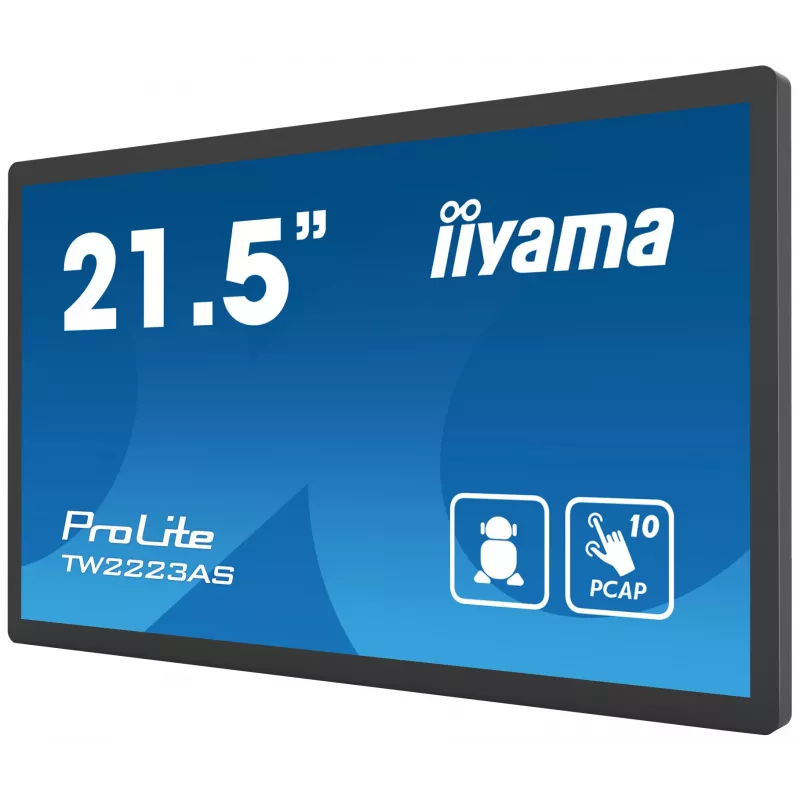 iiyama TW2223AS-B2 Signage Display Interaktives Flachbildpanel 54,6 cm (21,5 Zoll) Wi-Fi 345 cd/m² Full HD Schwarz Touchscreen Integrierter Prozessor Android 24/7