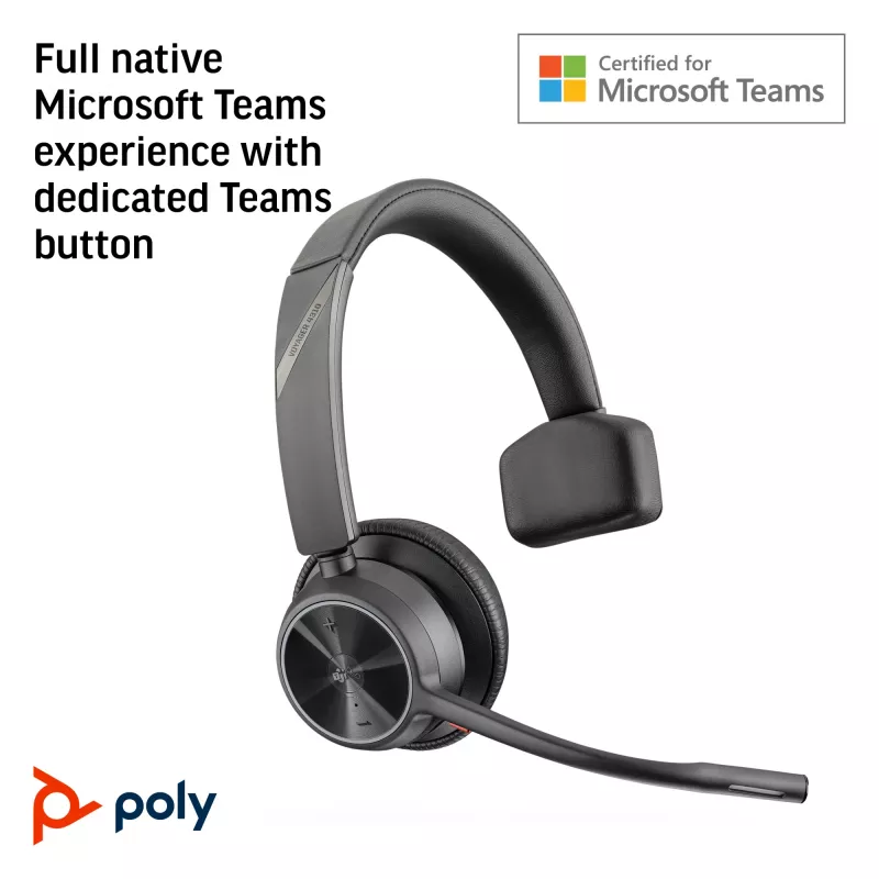 HP Poly Voyager 4310 Microsoft Teams zertifiziertes USB-C Headset + BT700 Dongle