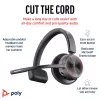 HP Poly Voyager 4310 UC Mono-Headset + BT700 USB-A-Adapter + Ladestation