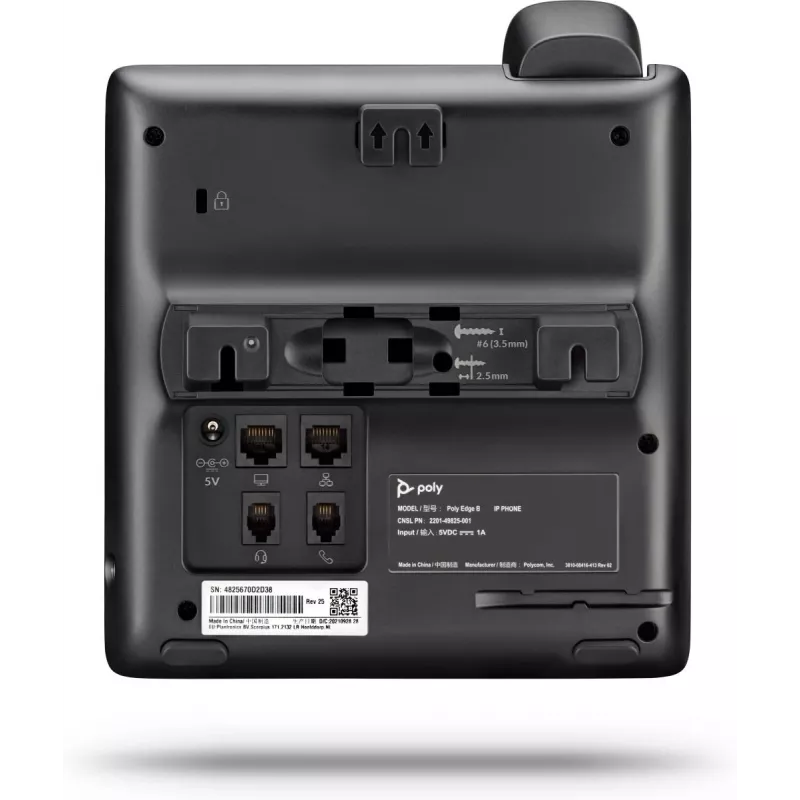 IP-Telefon POLY Edge B10 Schwarz, kabelgebundener Hörer, 2 Leitungen, LCD-Display