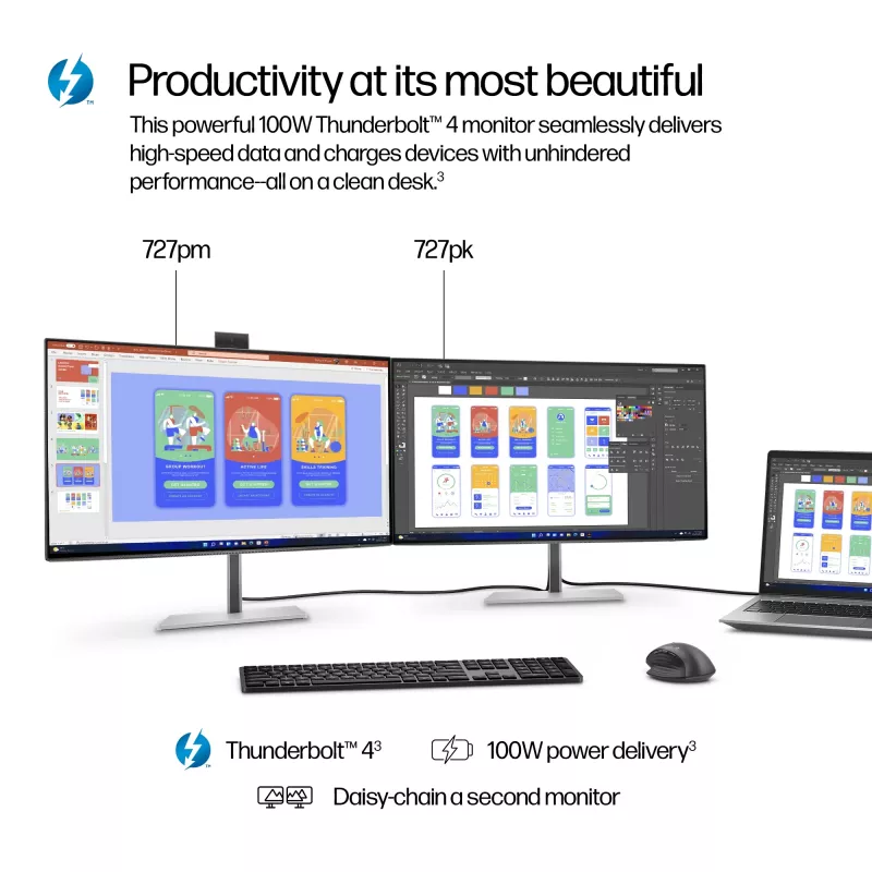 Monitor HP Series 7 Pro 27 Zoll 4K Thunderbolt 4 LCD 3840 x 2160