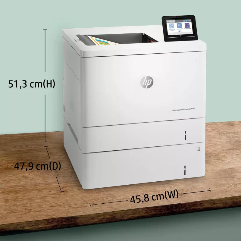 HP Color LaserJet Enterprise M555x, Laser, Farbe, 1200 x 1200 DPI, A4, 38 ppm, Duplexdruck