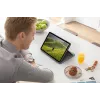LOGITECH Folio Touch Tastaturhülle mit Hintergrundbeleuchtung und Trackpad Oxford Grau für iPad Air (4. Generation) Deutsch Qwertz
