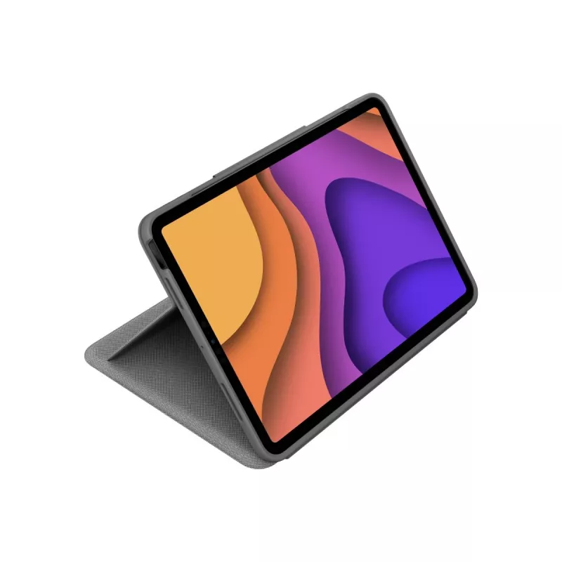 LOGITECH Folio Touch Tastaturhülle mit Hintergrundbeleuchtung und Trackpad Oxford Grau für iPad Air (4. Generation) Deutsch Qwertz