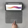 LOGITECH Folio Touch Tastaturhülle mit Hintergrundbeleuchtung und Trackpad Oxford Grau für iPad Air (4. Generation) Deutsch Qwertz