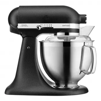 Küchenmaschine KITCHENAID ARTISAN 5KSM185PS — 4,8 L Edelstahlschüssel, 300 W, 10 Geschwindigkeiten, schwarz