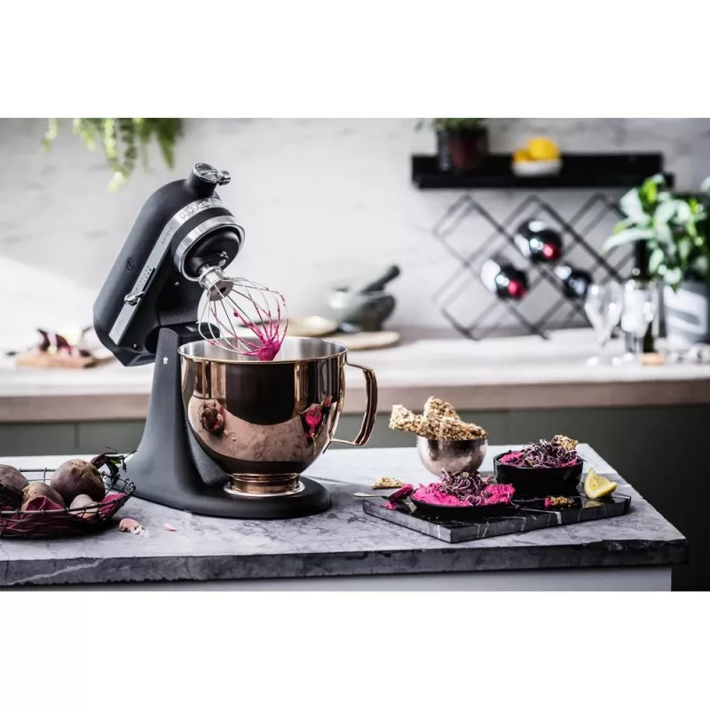 Küchenmaschine KITCHENAID ARTISAN 5KSM185PS — 4,8 L Edelstahlschüssel, 300 W, 10 Geschwindigkeiten, schwarz