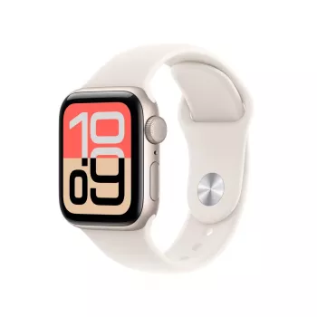 APPLE Watch SE 3 GPS 40mm Starlight Aluminium Gehäuse mit Sportarmband S/M - Starlight