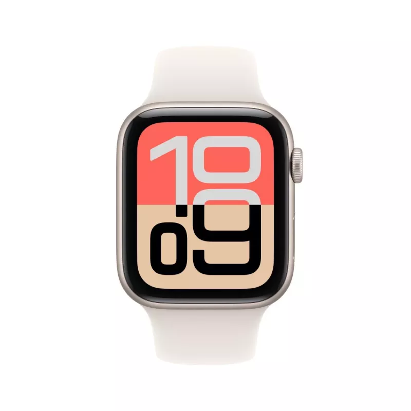 APPLE Watch SE 3 GPS + Cellular 44mm Starlight Aluminium Gehäuse mit Starlight Sportarmband S/M