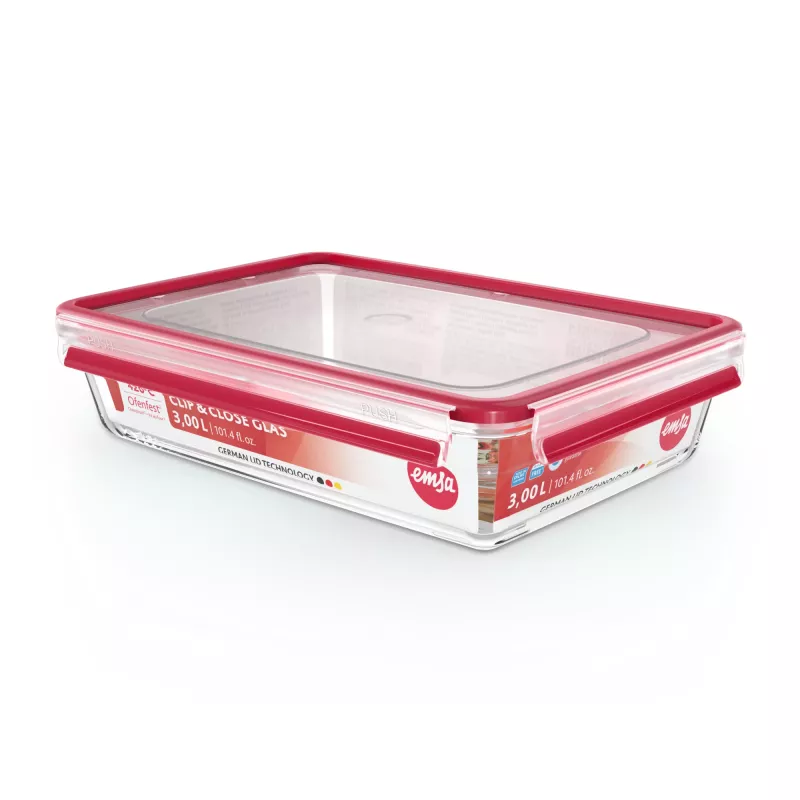 EMSA CLIP & CLOSE N10412 Rectangular Box 3 L Transparent 1 Stk.