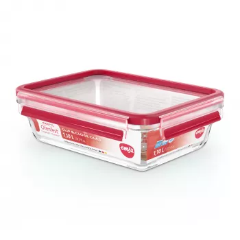 EMSA CLIP & CLOSE N10409 Rechteckige Dose 1,1 L Transparent 1 Stk.
