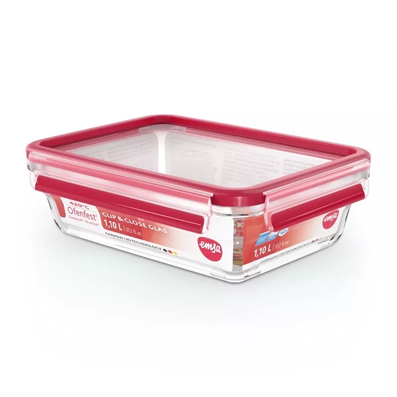 EMSA CLIP & CLOSE N10409 Rechteckige Dose 1,1 L Transparent 1 Stk.