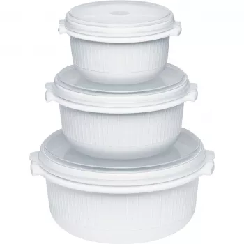 Lebensmittel-Aufbewahrungsbehälter EMSA 459061200 Weiß 3 Stück 190x200x250 mm