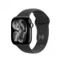 APPLE Watch Series 11 GPS 42mm Jet Black Aluminium Gehäuse mit schwarzem Sportarmband M/L