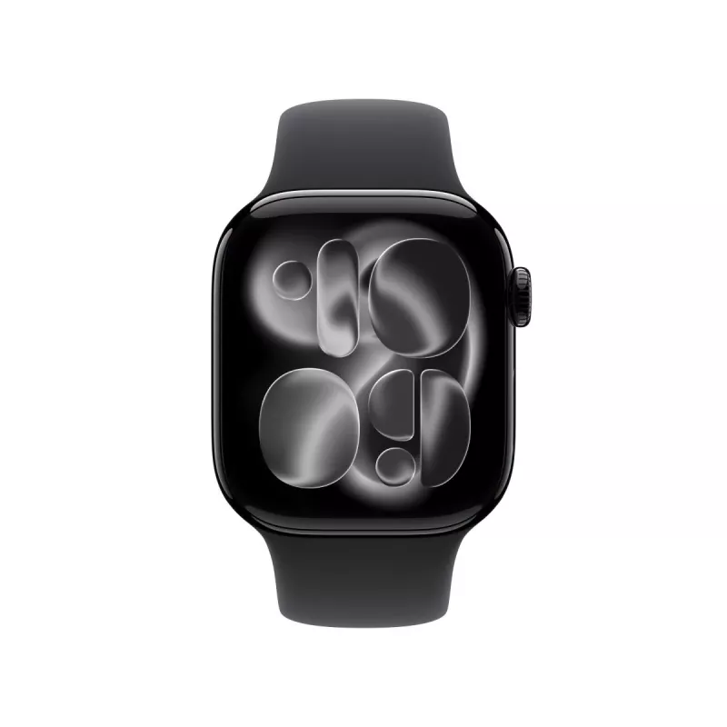 APPLE Watch Series 11 GPS 42mm Jet Black Aluminium Gehäuse mit schwarzem Sportarmband M/L
