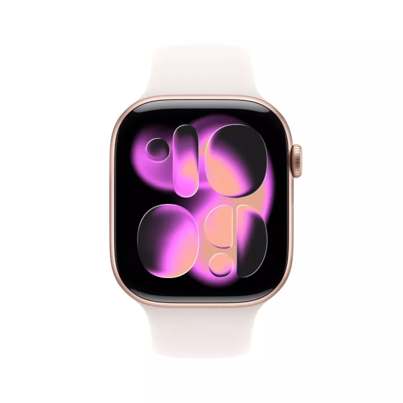 APPLE Watch Series 11 GPS 46mm Roségold Aluminiumgehäuse mit Light Blush Sportarmband M/L