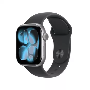APPLE Watch Series 11 GPS + Cellular 42mm Space Grey Aluminium Gehäuse mit schwarzem Sportarmband S/M