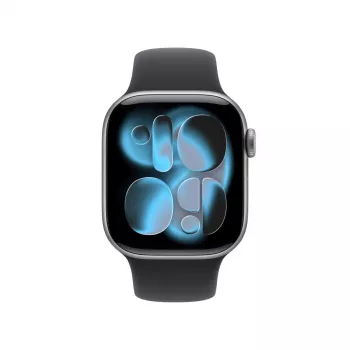 APPLE Watch Series 11 GPS + Cellular 42mm Space Grey Aluminium Gehäuse mit schwarzem Sportarmband S/M
