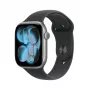 Apple Watch Series 11 GPS + Cellular 46mm Space Grey Aluminium Gehäuse mit schwarzem Sportarmband – M/L