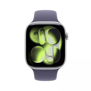 APPLE Watch Series 11 GPS + Cellular 46mm Silber Aluminiumgehäuse mit Purple Fog Sportarmband M/L