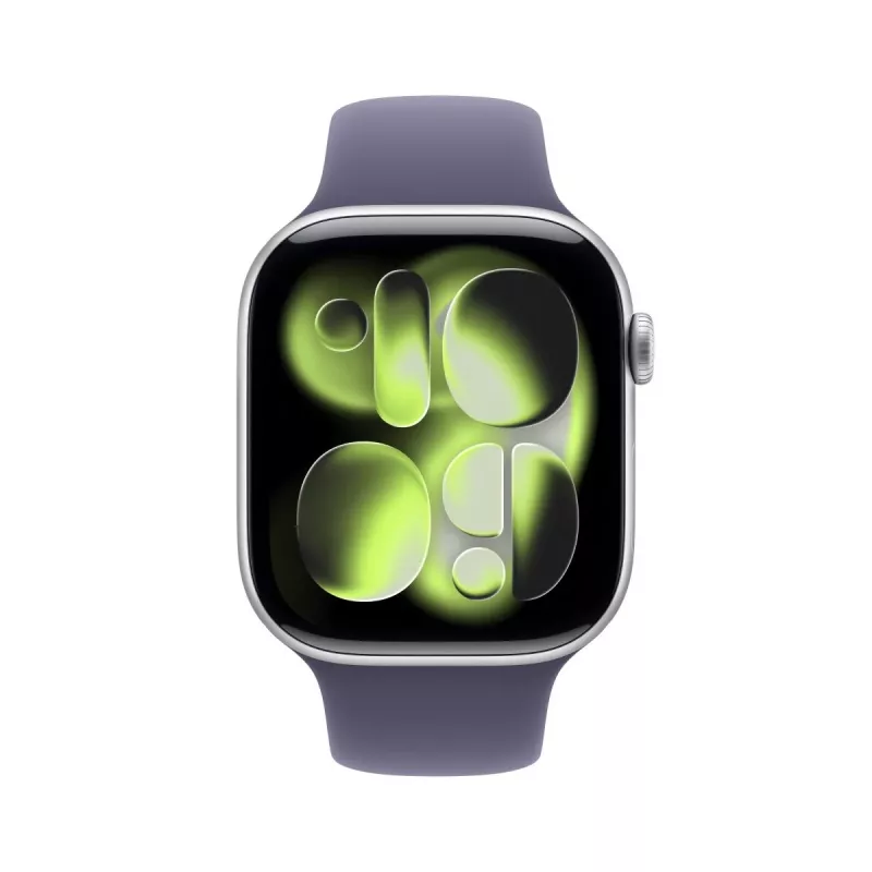 APPLE Watch Series 11 GPS + Cellular 46mm Silber Aluminiumgehäuse mit Purple Fog Sportarmband M/L