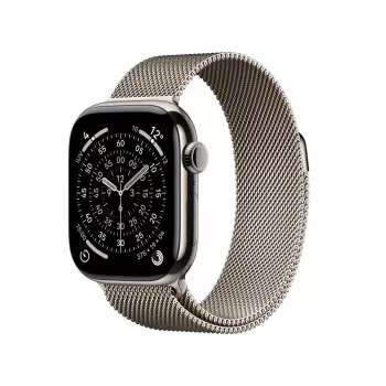 APPLE Watch Series 11 GPS + Cellular 42 mm natürliches Titangehäuse mit natürlicher Milanese Loop