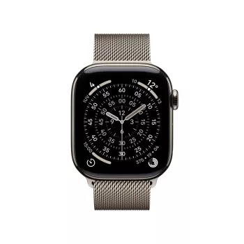 APPLE Watch Series 11 GPS + Cellular 42 mm natürliches Titangehäuse mit natürlicher Milanese Loop