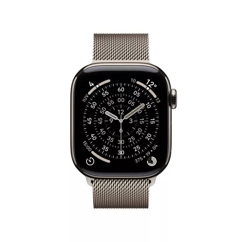 APPLE Watch Series 11 GPS + Cellular 42 mm natürliches Titangehäuse mit natürlicher Milanese Loop