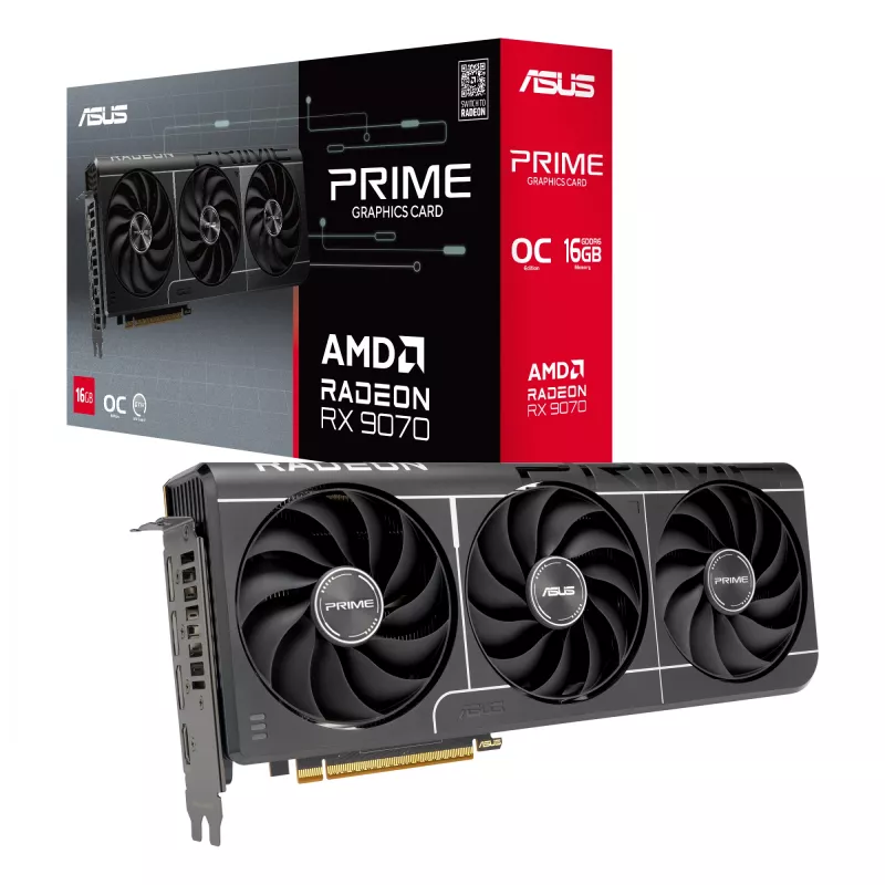 Grafikkarte ASUS Radeon RX 9070 16 GB GDDR6 PCIe 5.0 256-Bit, 3-Lüfter-Kühlung, PCI Express 5.0