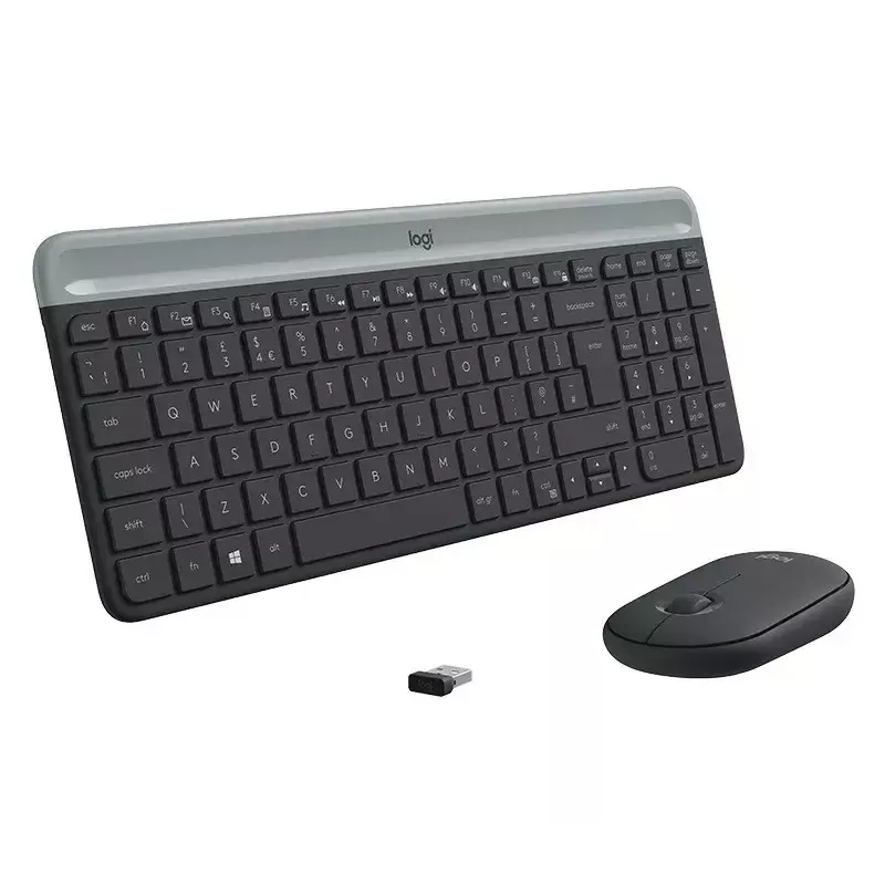 Logitech MK470 Kabellose Tastatur+Maus, Graphit, Maus inklusive, QWERTY US, USB