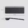 Logitech MK470 Kabellose Tastatur+Maus, Graphit, Maus inklusive, QWERTY US, USB