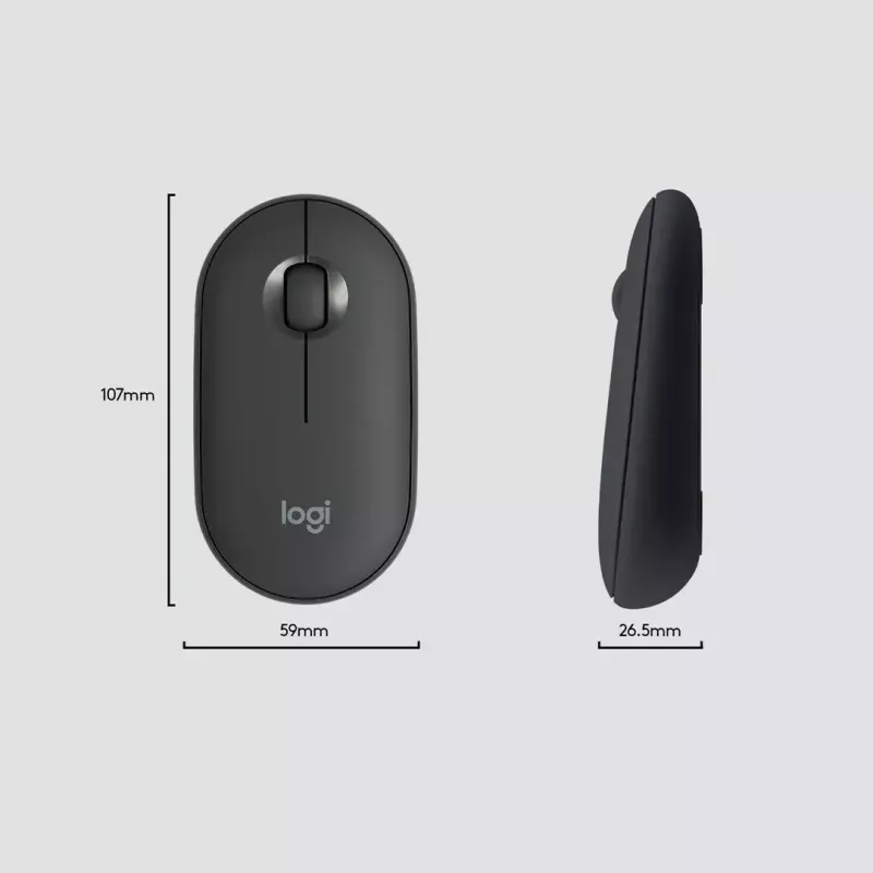 Logitech MK470 Kabellose Tastatur+Maus, Graphit, Maus inklusive, QWERTY US, USB